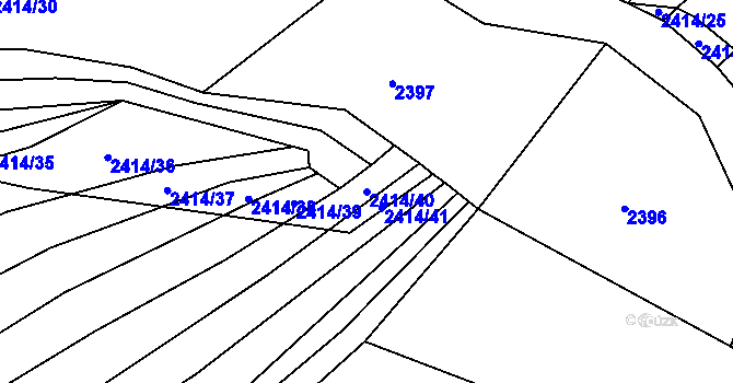 Parcela st. 2414/40 v KÚ Štítná nad Vláří, Katastrální mapa
