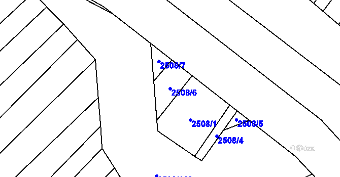 Parcela st. 2508/6 v KÚ Štítná nad Vláří, Katastrální mapa