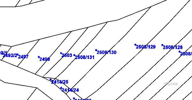 Parcela st. 2508/130 v KÚ Štítná nad Vláří, Katastrální mapa