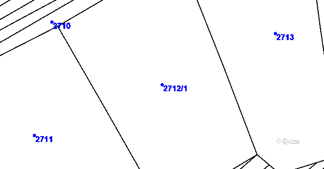 Parcela st. 2712/1 v KÚ Štítná nad Vláří, Katastrální mapa