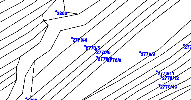Parcela st. 2770/6 v KÚ Štítná nad Vláří, Katastrální mapa