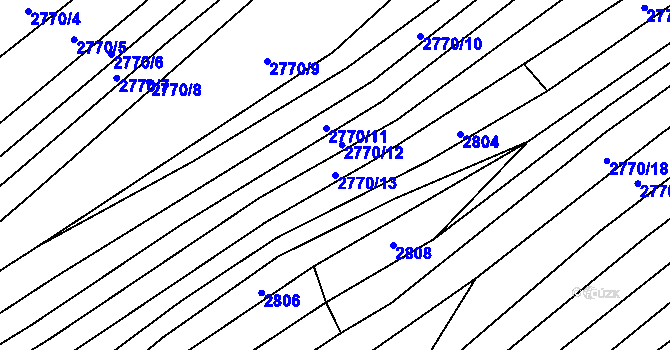 Parcela st. 2770/13 v KÚ Štítná nad Vláří, Katastrální mapa