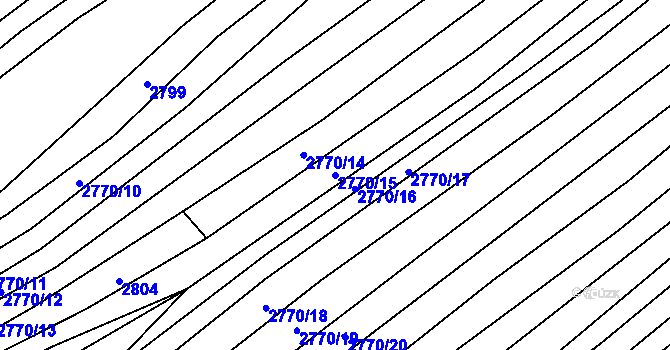 Parcela st. 2770/15 v KÚ Štítná nad Vláří, Katastrální mapa