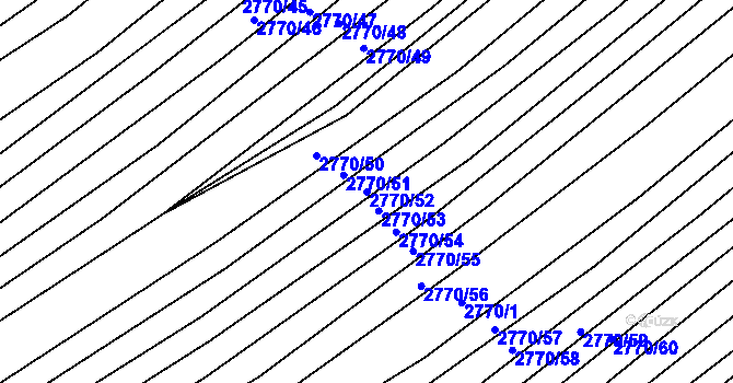 Parcela st. 2770/52 v KÚ Štítná nad Vláří, Katastrální mapa