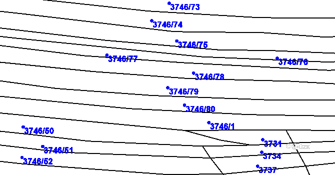 Parcela st. 3746/79 v KÚ Štítná nad Vláří, Katastrální mapa