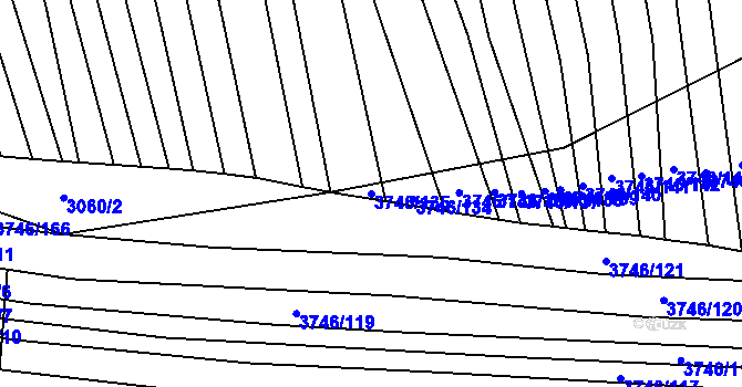 Parcela st. 3746/135 v KÚ Štítná nad Vláří, Katastrální mapa