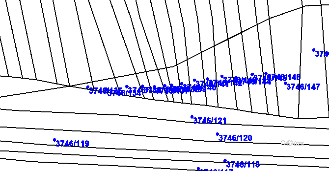 Parcela st. 3746/138 v KÚ Štítná nad Vláří, Katastrální mapa