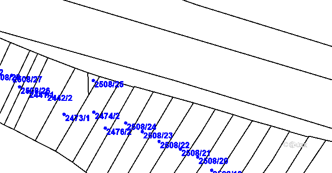 Parcela st. 2508/155 v KÚ Štítná nad Vláří, Katastrální mapa