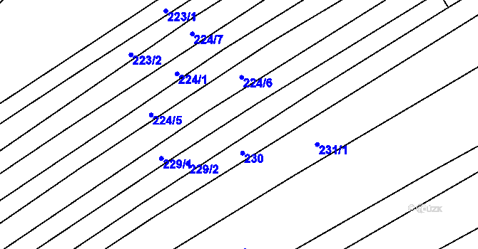 Parcela st. 229 v KÚ Štítná nad Vláří, Katastrální mapa