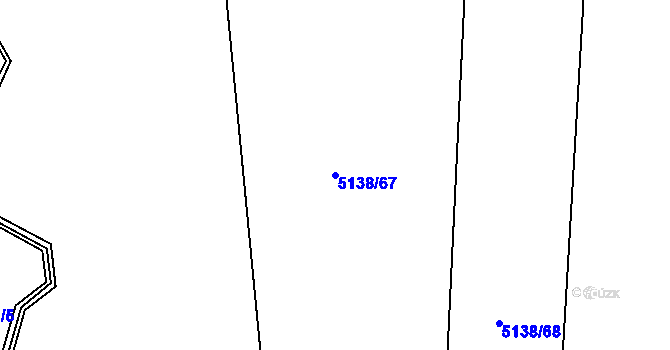 Parcela st. 5138/67 v KÚ Štítná nad Vláří, Katastrální mapa