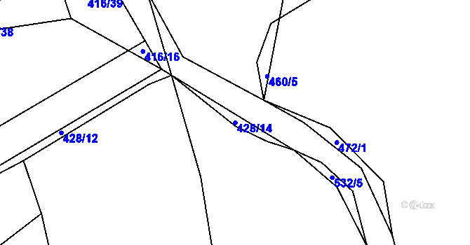 Parcela st. 428/14 v KÚ Štítov u Blovic, Katastrální mapa