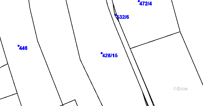 Parcela st. 428/15 v KÚ Štítov u Blovic, Katastrální mapa