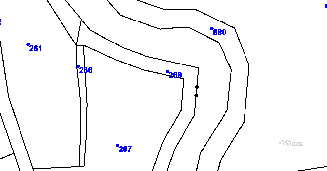 Parcela st. 14 v KÚ Štíty Hamerské, Katastrální mapa