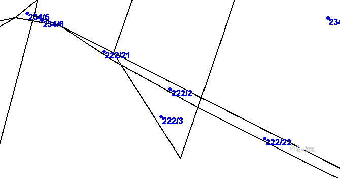 Parcela st. 222/2 v KÚ Studénka u Štoků, Katastrální mapa