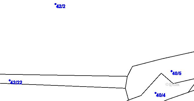 Parcela st. 42/52 v KÚ Studénka u Štoků, Katastrální mapa