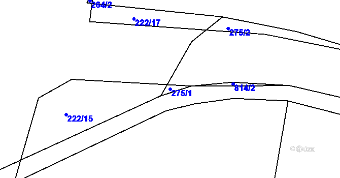 Parcela st. 275/1 v KÚ Studénka u Štoků, Katastrální mapa