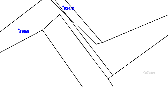 Parcela st. 495/11 v KÚ Studénka u Štoků, Katastrální mapa