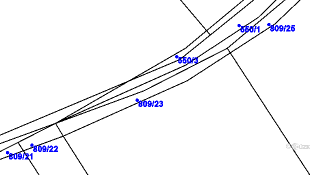 Parcela st. 809/24 v KÚ Studénka u Štoků, Katastrální mapa