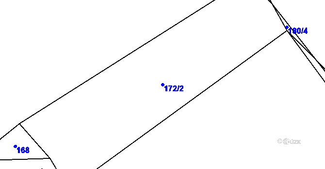 Parcela st. 172/2 v KÚ Štoky, Katastrální mapa