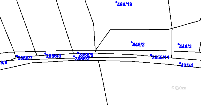 Parcela st. 2856/10 v KÚ Štoky, Katastrální mapa