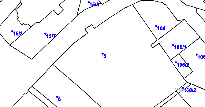 Parcela st. 5 v KÚ Štramberk, Katastrální mapa