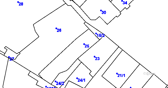 Parcela st. 25 v KÚ Štramberk, Katastrální mapa