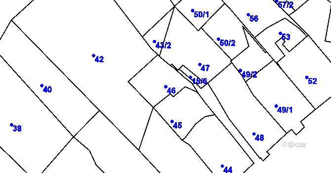 Parcela st. 46 v KÚ Štramberk, Katastrální mapa