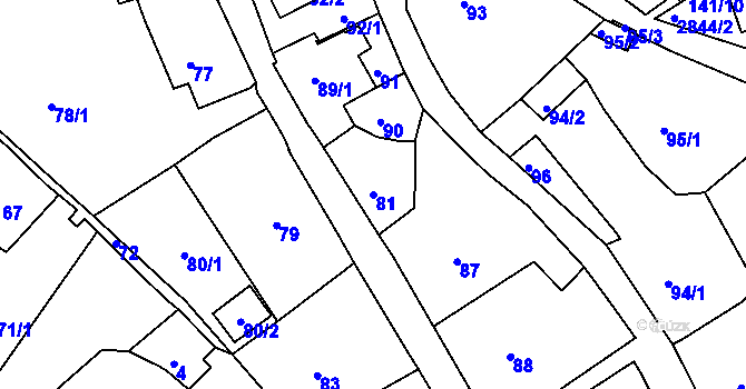 Parcela st. 81 v KÚ Štramberk, Katastrální mapa