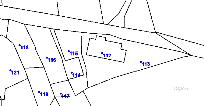 Parcela st. 112 v KÚ Štramberk, Katastrální mapa