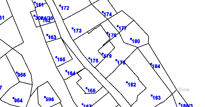 Parcela st. 179 v KÚ Štramberk, Katastrální mapa