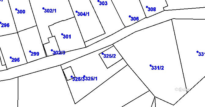 Parcela st. 325/2 v KÚ Štramberk, Katastrální mapa