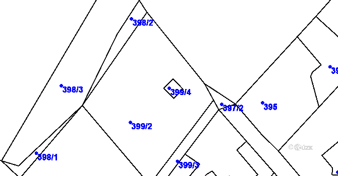 Parcela st. 399/4 v KÚ Štramberk, Katastrální mapa