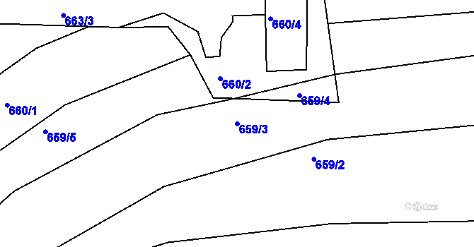 Parcela st. 659/3 v KÚ Štramberk, Katastrální mapa
