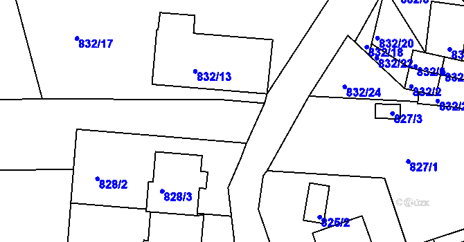 Parcela st. 827/2 v KÚ Štramberk, Katastrální mapa