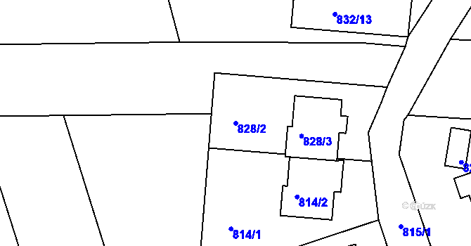 Parcela st. 828/2 v KÚ Štramberk, Katastrální mapa