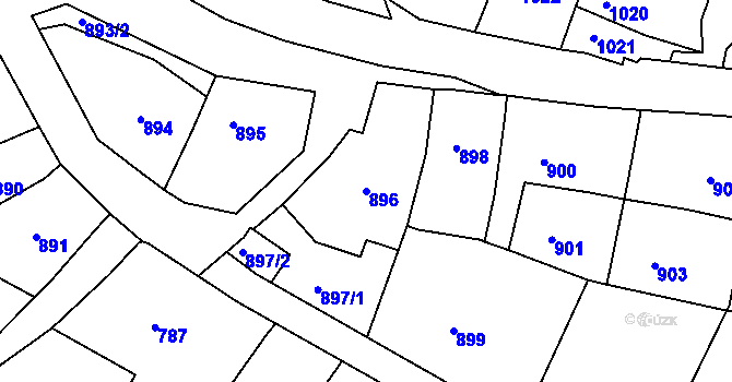 Parcela st. 896 v KÚ Štramberk, Katastrální mapa