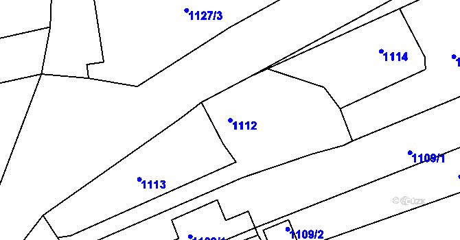 Parcela st. 1112 v KÚ Štramberk, Katastrální mapa