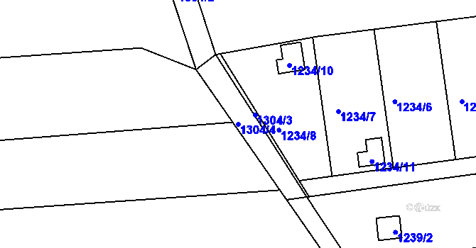 Parcela st. 1304/4 v KÚ Štramberk, Katastrální mapa