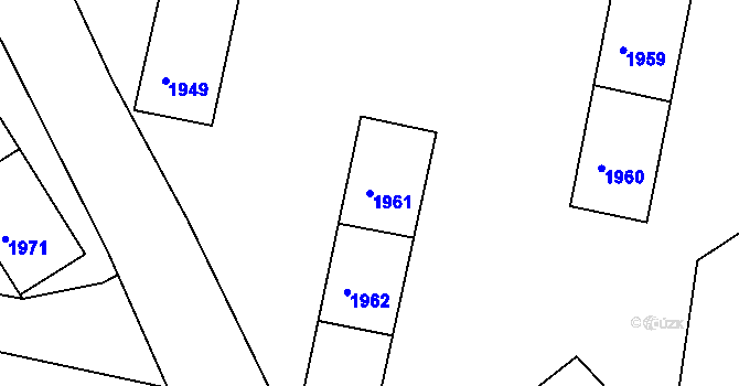 Parcela st. 1961 v KÚ Štramberk, Katastrální mapa