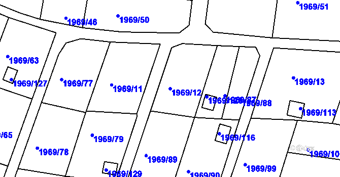 Parcela st. 1969/12 v KÚ Štramberk, Katastrální mapa