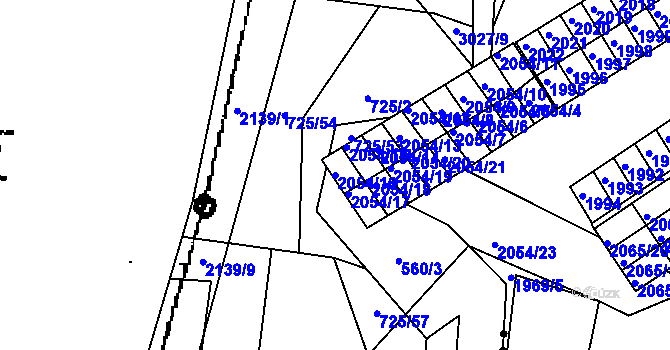 Parcela st. 2054/16 v KÚ Štramberk, Katastrální mapa