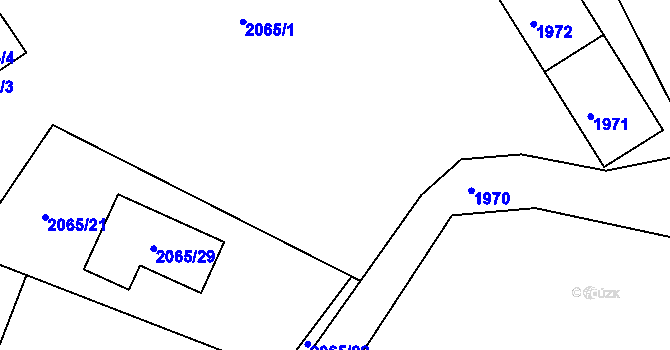Parcela st. 2065/23 v KÚ Štramberk, Katastrální mapa