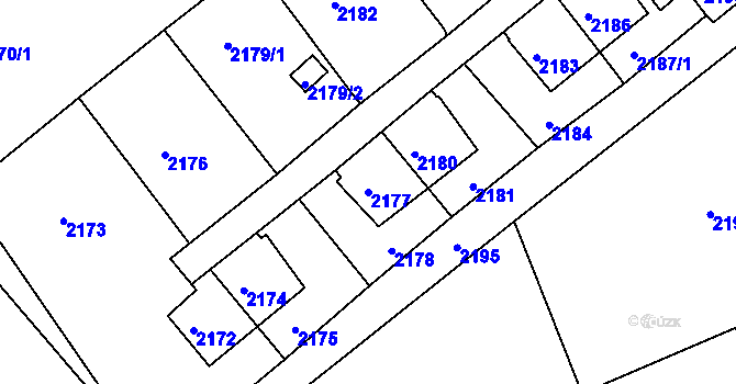 Parcela st. 2177 v KÚ Štramberk, Katastrální mapa