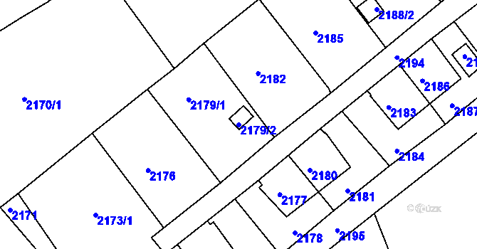 Parcela st. 2179/2 v KÚ Štramberk, Katastrální mapa