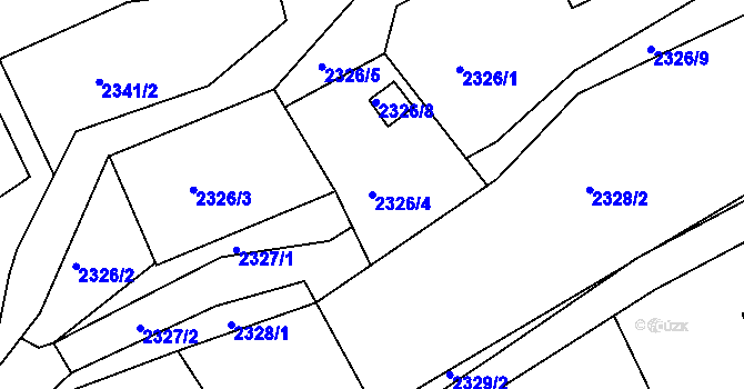 Parcela st. 2326/4 v KÚ Štramberk, Katastrální mapa