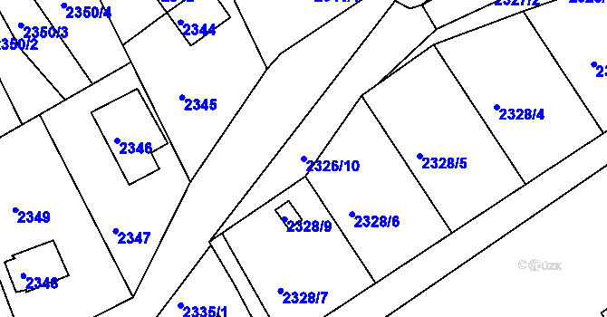 Parcela st. 2326/10 v KÚ Štramberk, Katastrální mapa