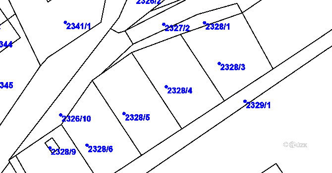 Parcela st. 2328/4 v KÚ Štramberk, Katastrální mapa