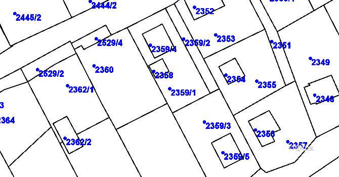 Parcela st. 2359/1 v KÚ Štramberk, Katastrální mapa