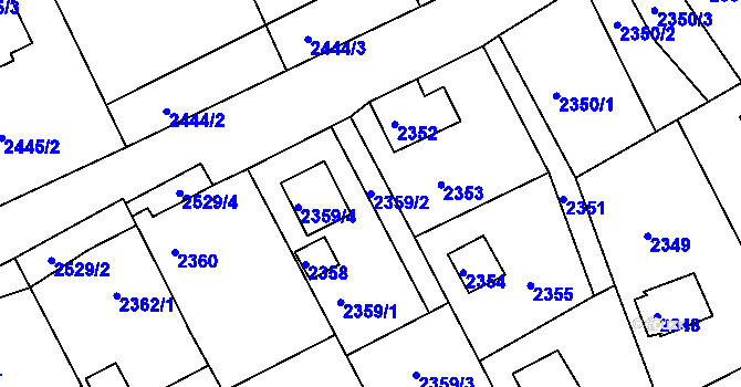 Parcela st. 2359/2 v KÚ Štramberk, Katastrální mapa