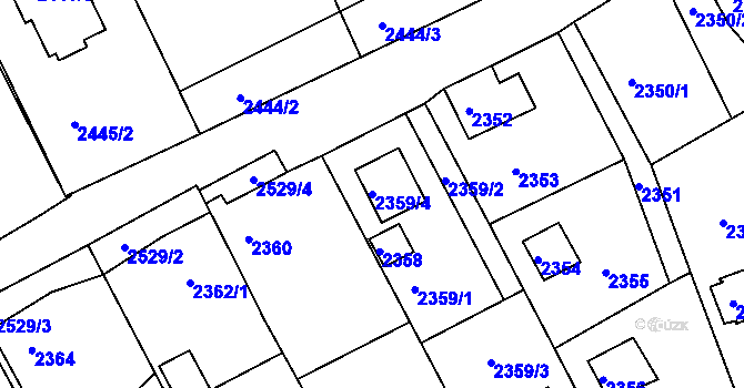 Parcela st. 2359/4 v KÚ Štramberk, Katastrální mapa
